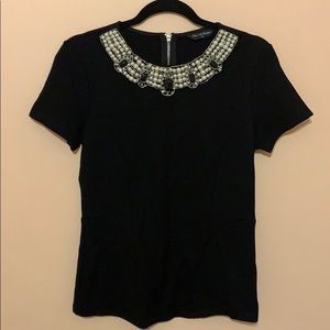 Black Top with Neckline Detailing